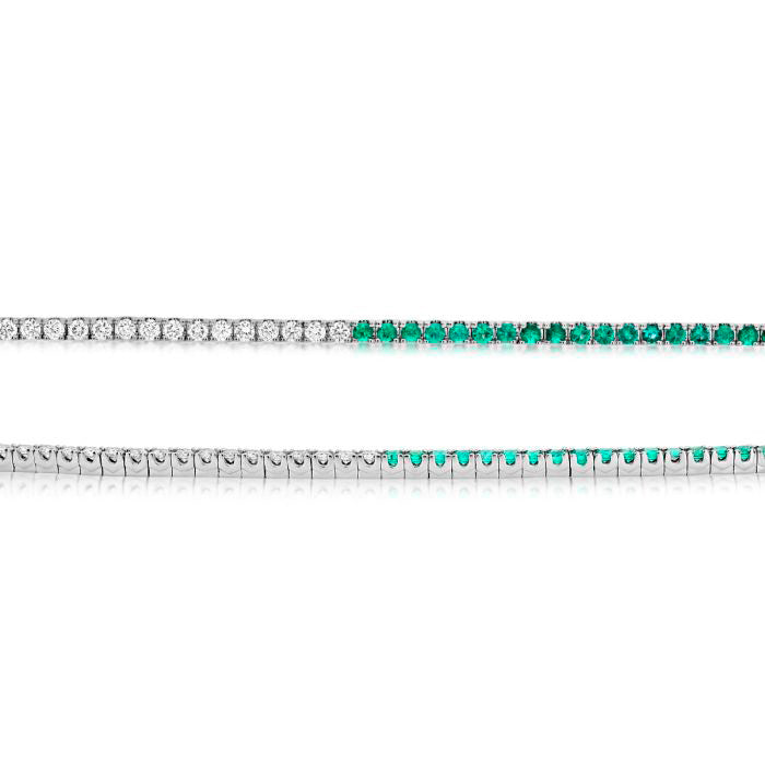 Evert Emerald & Diamond Tennis Bracelet 2.25 CTW