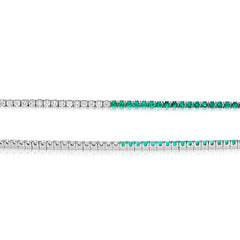 Evert Emerald & Diamond Tennis Bracelet 2.25 CTW