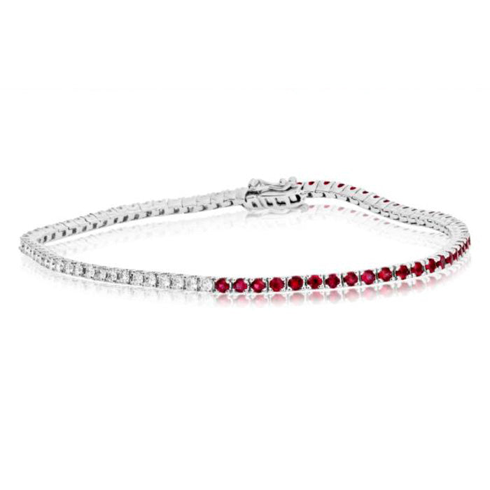 Evert Ruby & Diamond Tennis Bracelet 2.25 CTW