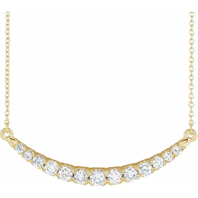 Collar French Set con Diamante LabGrown 45 cm