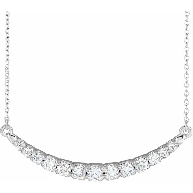 Collar French Set con Diamante LabGrown 45 cm