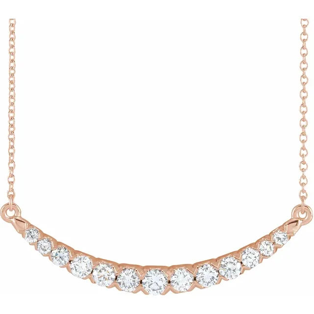Collar French Set con Diamante LabGrown 45 cm