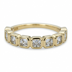 Asscher Diamond Bezel Band 1.35 CTW