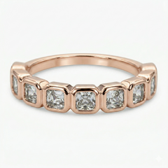 Asscher Diamond Bezel Band 1.35 CTW