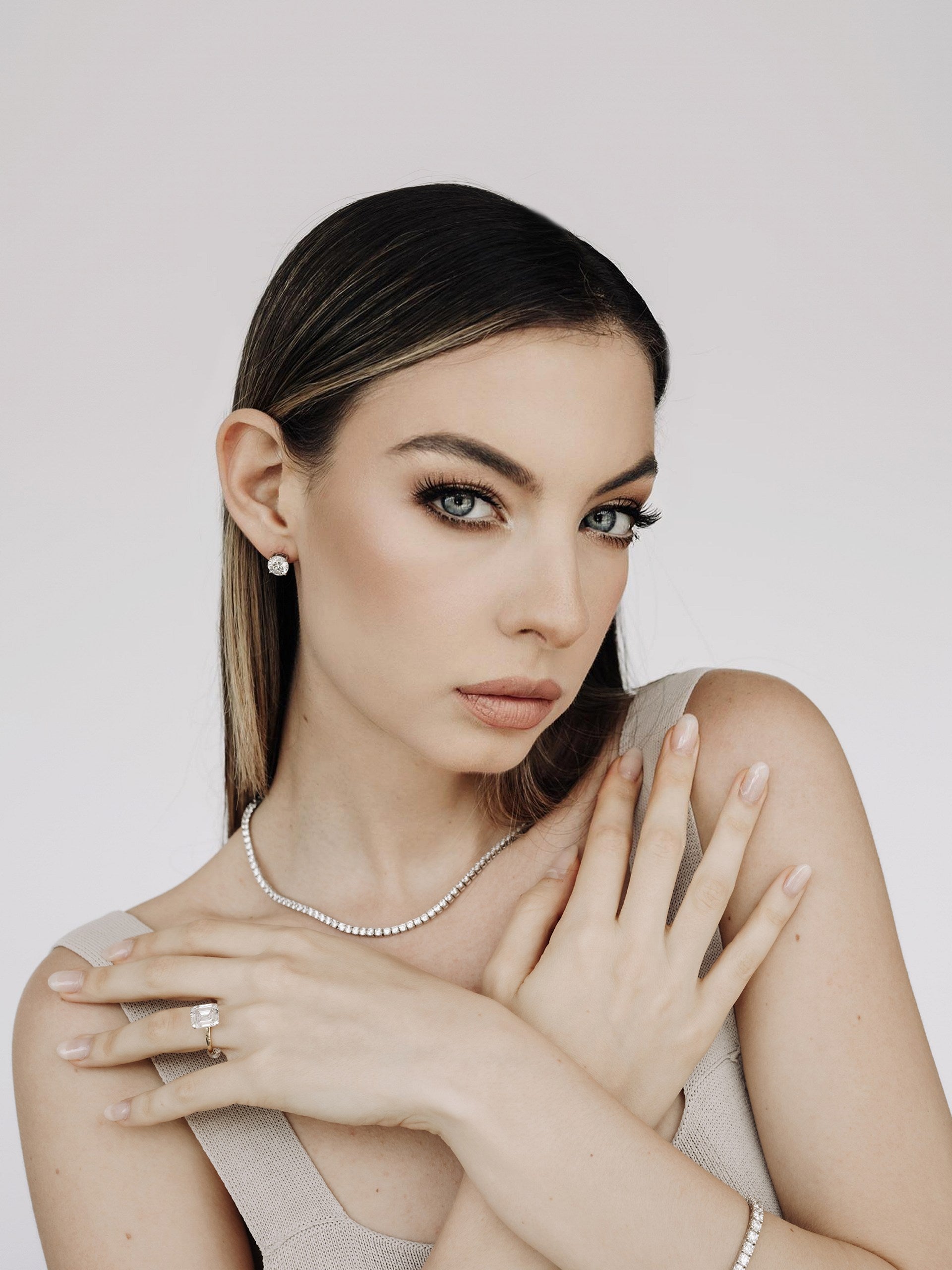 Evert Tennis Necklace 6CTW (Natural)