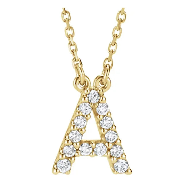 Initial Necklace (Anillos con Inicial en Diamantes)