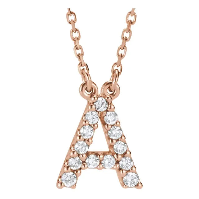 Initial Necklace (Anillos con Inicial en Diamantes)