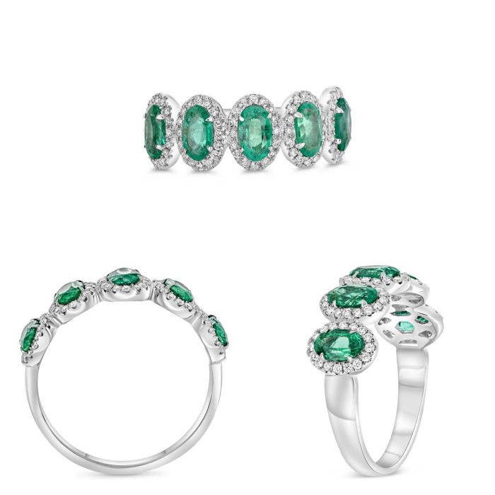 Nebula Emerald & Diamond Ring