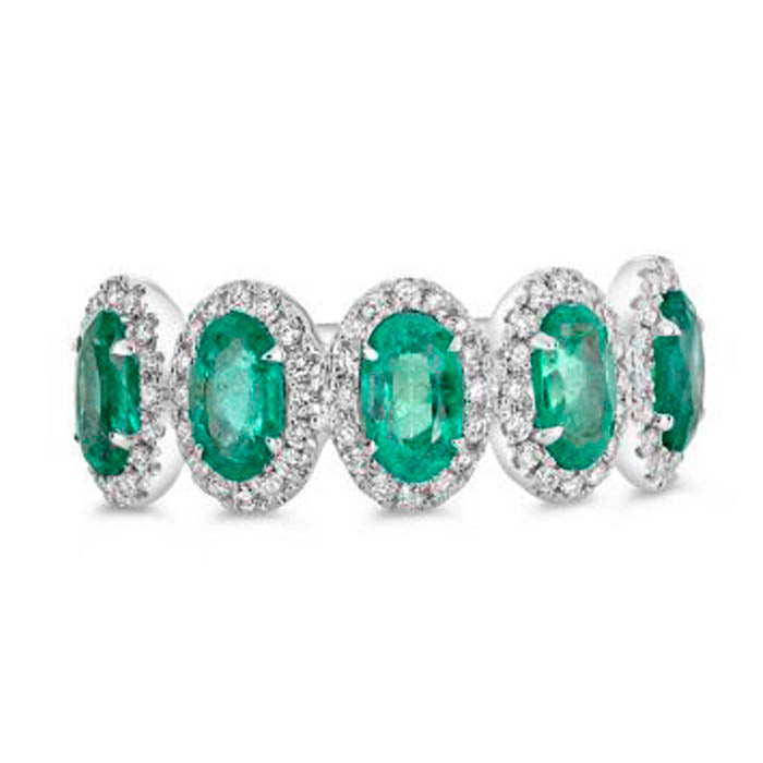 Nebula Emerald & Diamond Ring