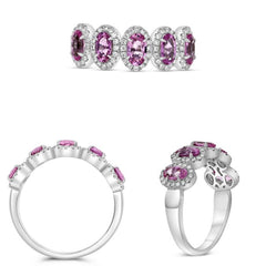 Nebula Pink Sapphire & Diamond Ring