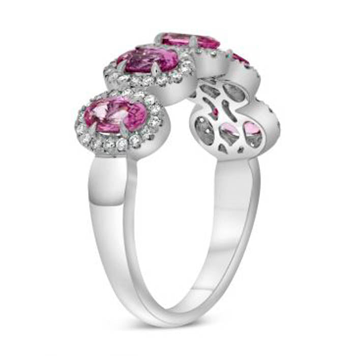 Nebula Pink Sapphire & Diamond Ring