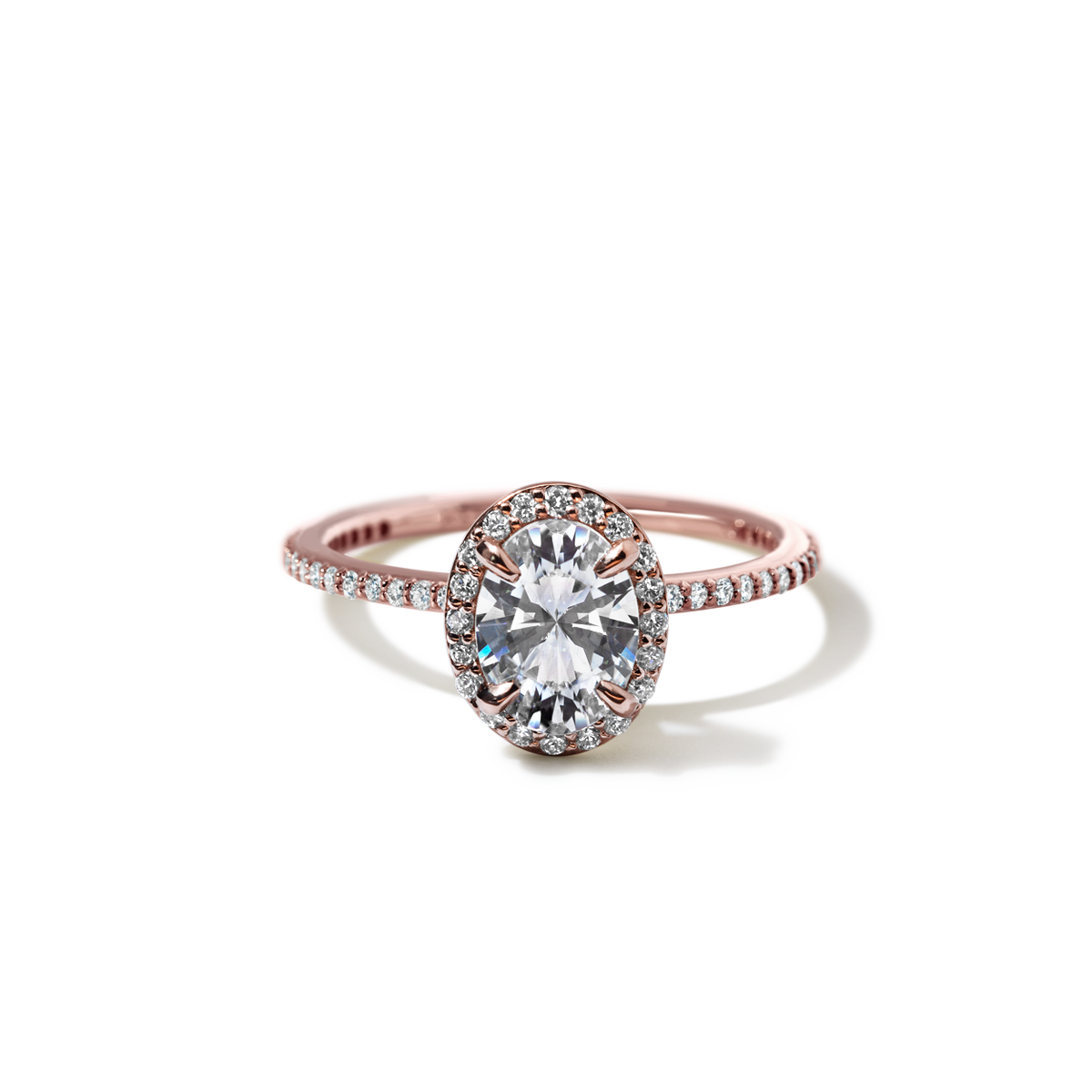 18K Rose Gold Oval