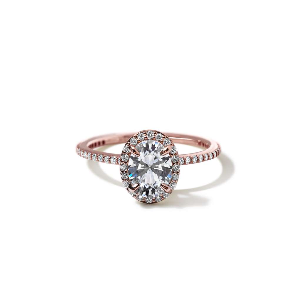 18K Rose Gold Oval