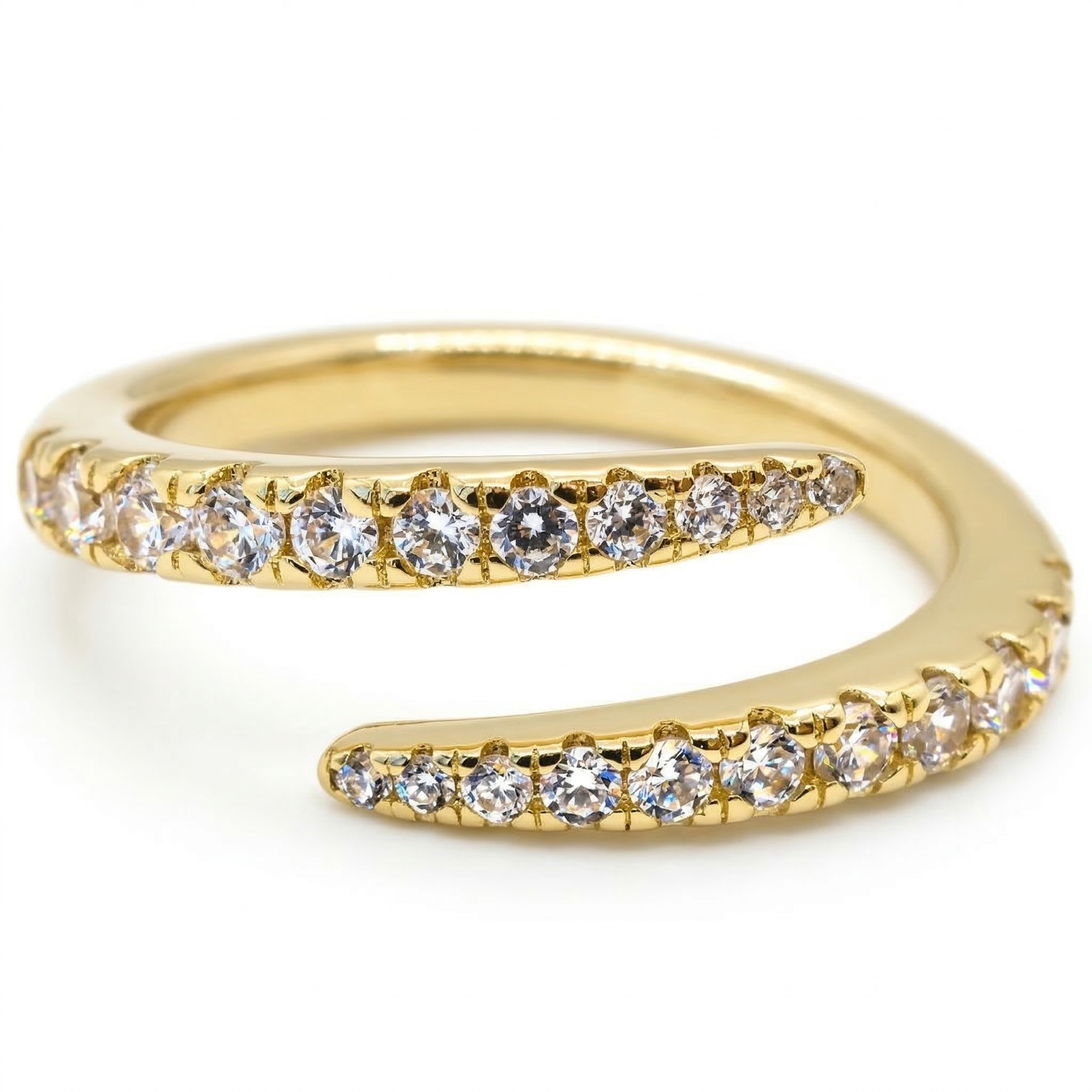 Vague Pavé 0.40 CTW (Anillo Pavé estilo Ola)