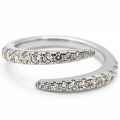 Vague Pavé 0.40 CTW (Anillo Pavé estilo Ola)