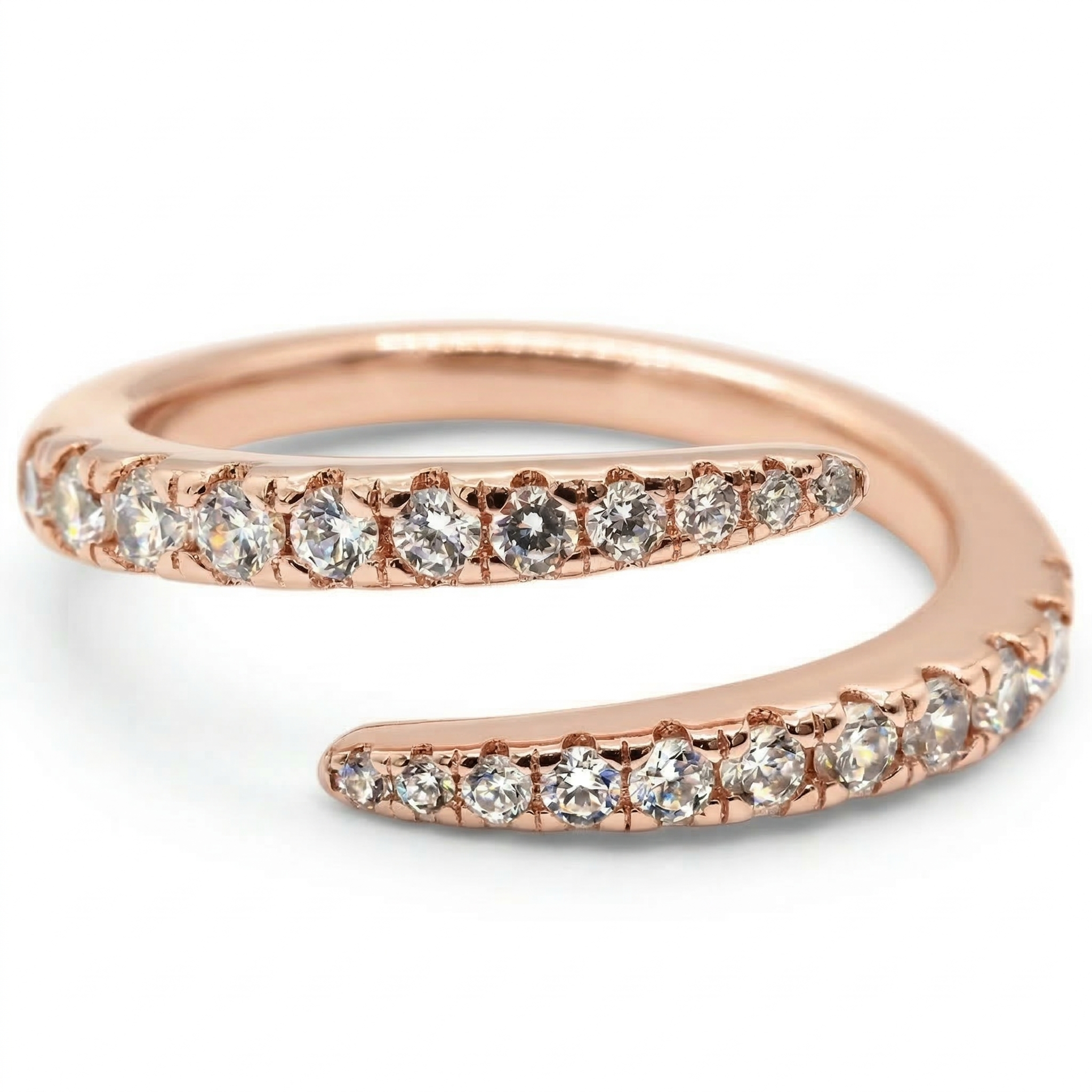 Vague Pavé 0.40 CTW (Anillo Pavé estilo Ola)