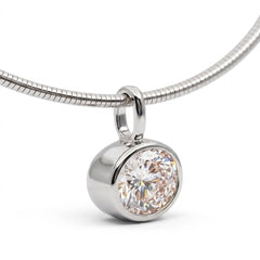 East West Bezel 2CTW Oval Labgrown Diamond Pendant (Dije Oval 2 CTW Diamante Labgrown)