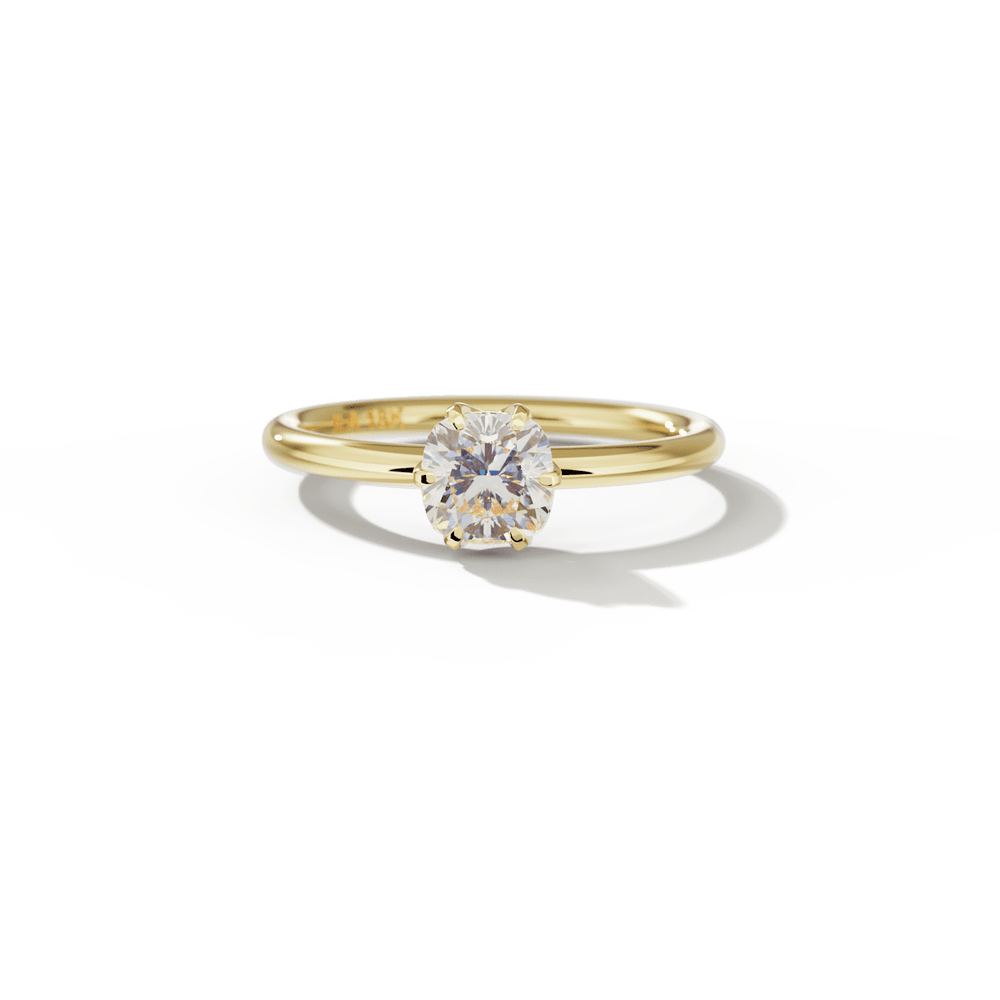 18K Yellow Gold Chispa Cushion Engagement Ring
