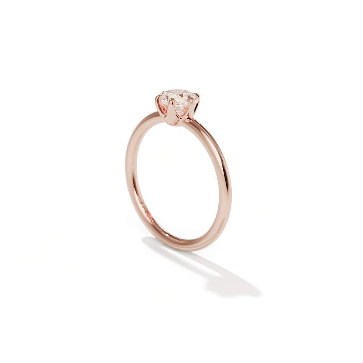 18K Rose Gold Chispa Cushion Engagement Ring