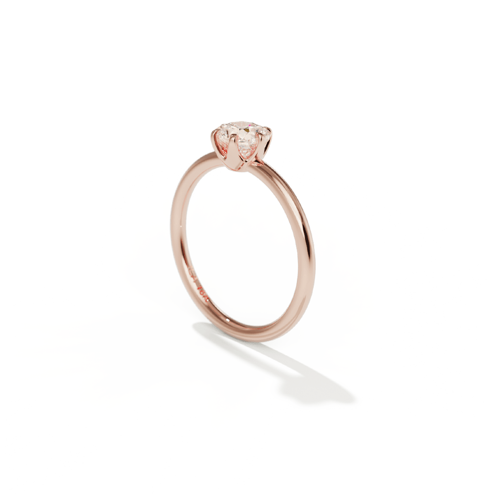 18K Rose Gold Chispa Cushion Engagement Ring