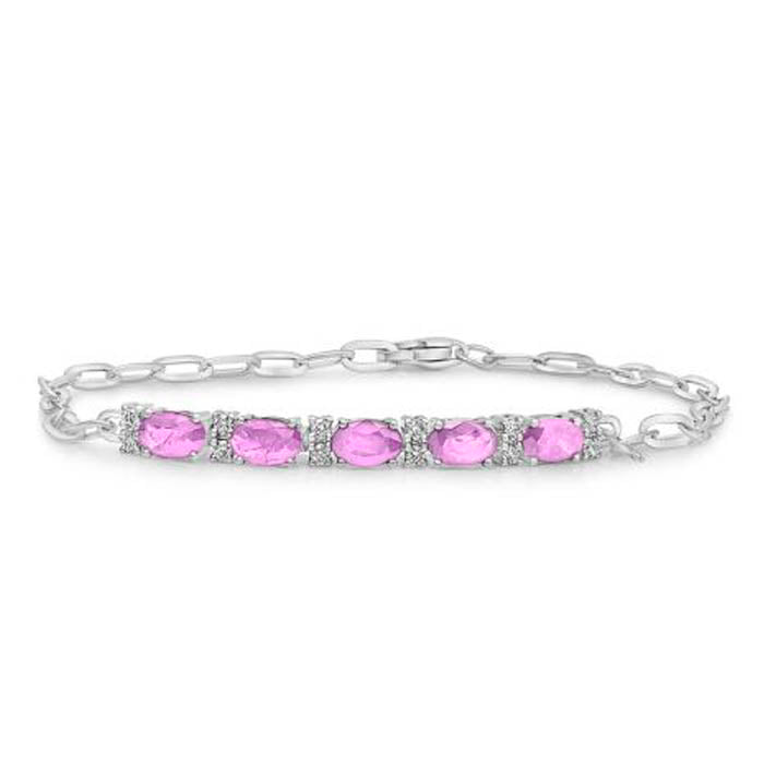 Galaxie Pink Sapphire & Diamond Bracelet